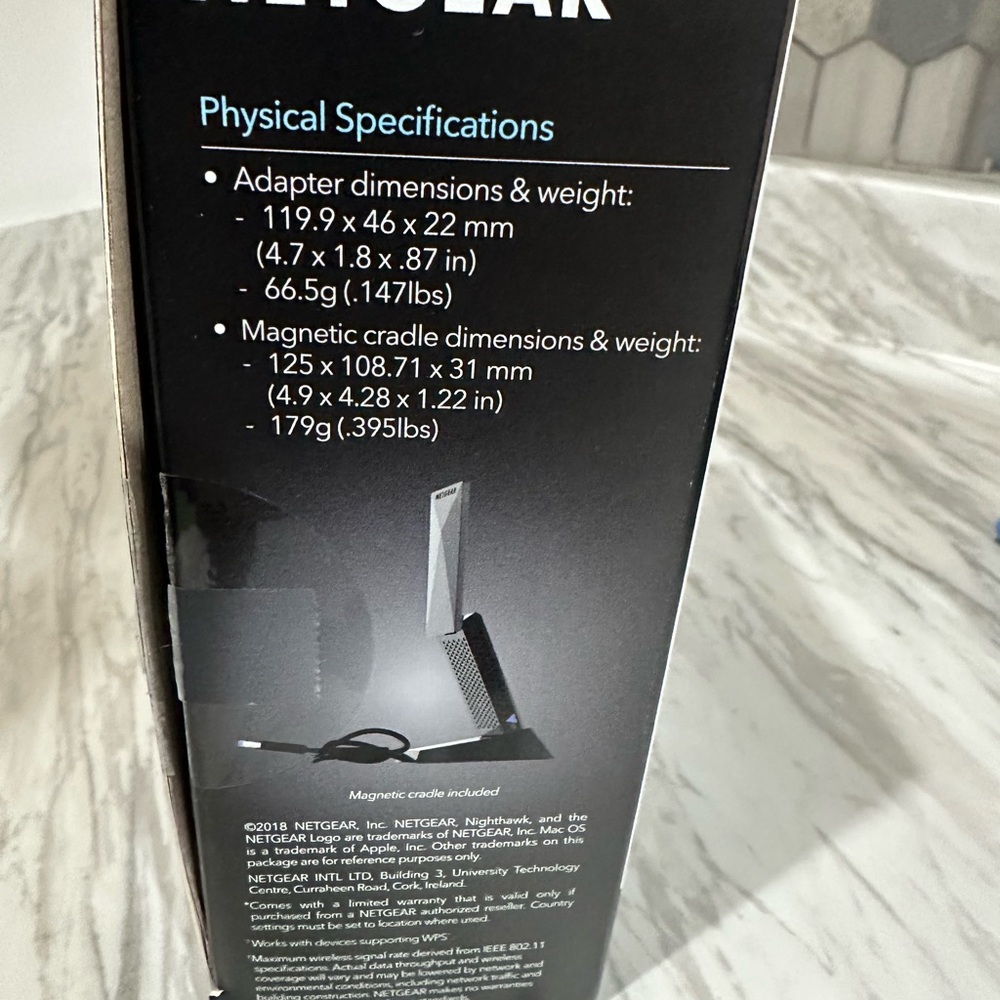 NETGEAR Nighthawk AC1900 WiFi USB Adapter - Black - Picture 3 of 4